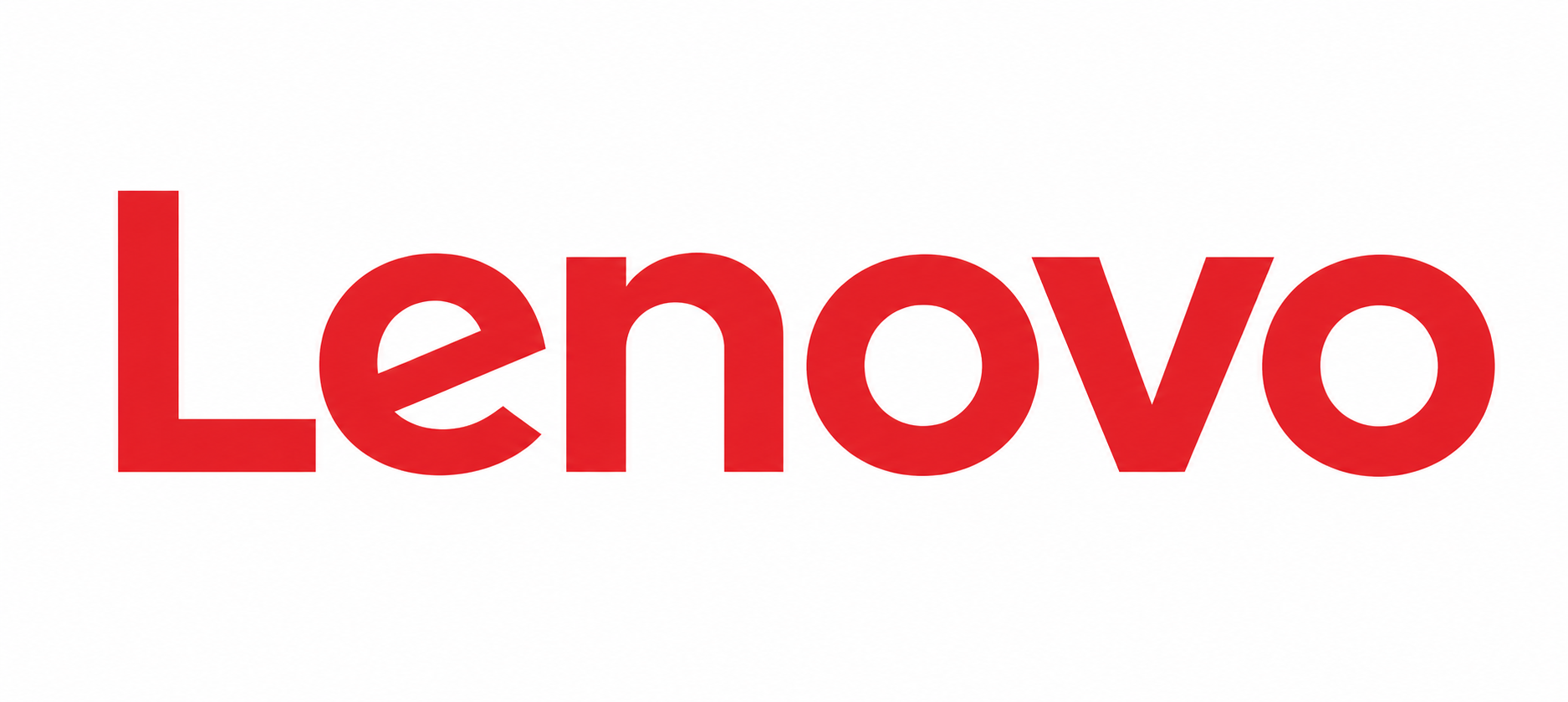 Lenovo logo in red on a white background (brand wordmark)